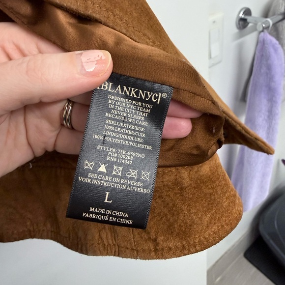Blank NYC Tan Suede Leather Jacket - Picture 4 of 4
